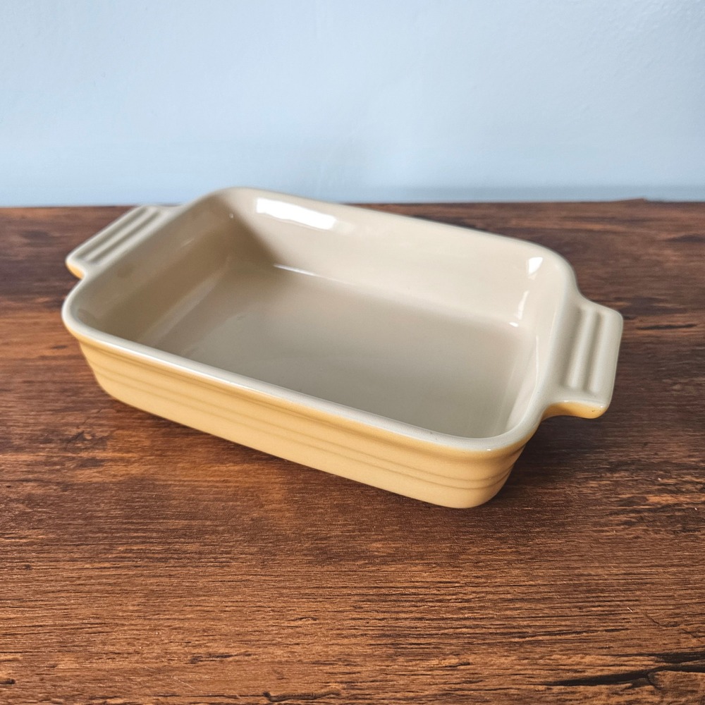 Le Creuset Stoneware Small Rectangular Baking Dish 0.6L 16oz Honey Yellow